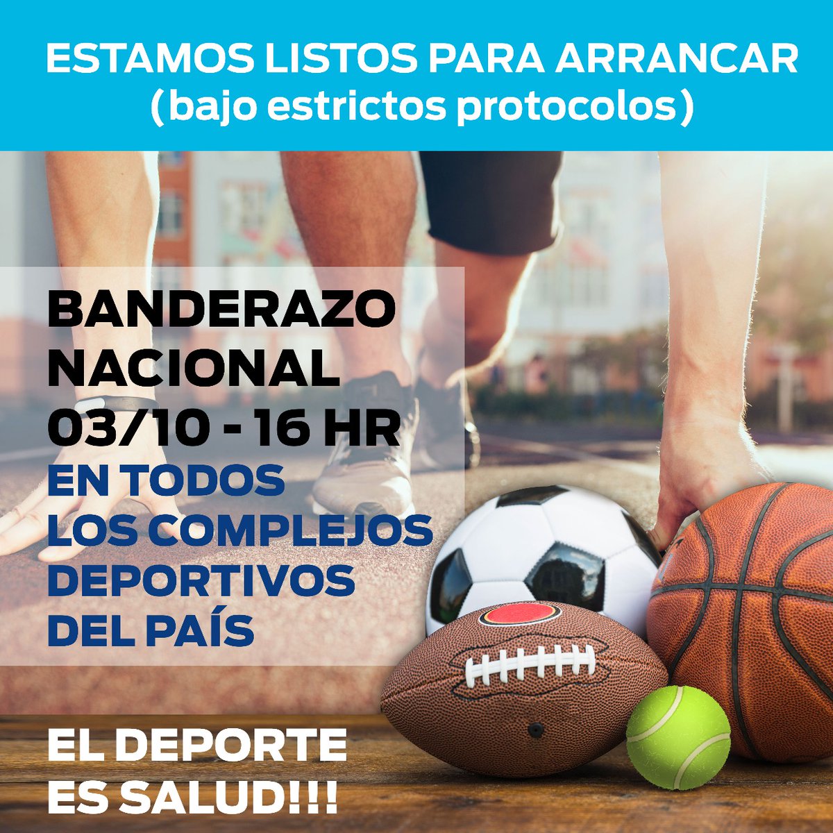 Apertura urgente de los clubes ⚠️

🔷 Banderazo nacional.

🔶 Sábado 3/10 de 15 a 18 horas en todos los predios deportivos del país.

🔷 El deporte es salud, mejora la calidad de vida y da trabajo.

<a href="/MendozaGobierno/">Mendoza Gobierno</a>
<a href="/DeportesMza/">Deportes Mendoza</a>
@rodysuarez