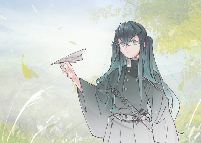 清次さんがTwitterに投稿した時透無一郎(鬼滅の刃)のイラスト。