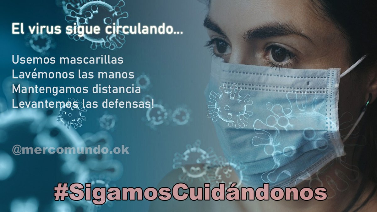 MercoMundo's tweet image. El virus sigue circulando...

#SigamosCuidándonos #covid19 #pandemia #PandemiaDeCovid19