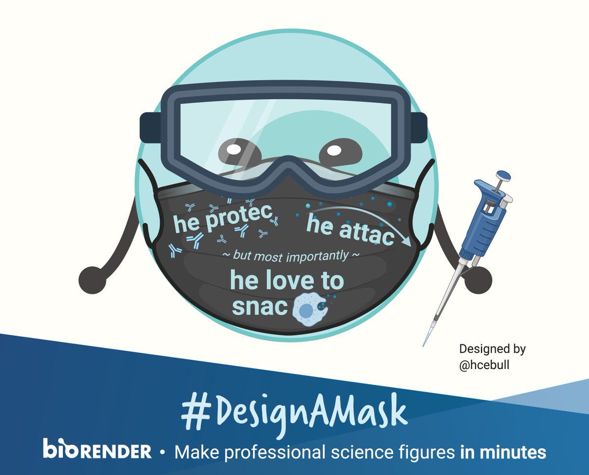 hcebull's tweet photo. I'll always take a break from work to enter a @BioRender competition! Can I get some likes on my #DesignAMask entry?? 🎉😁 #ScienceTwitter #heprotec #StaySafe https://t.co/2hG6pKHadY