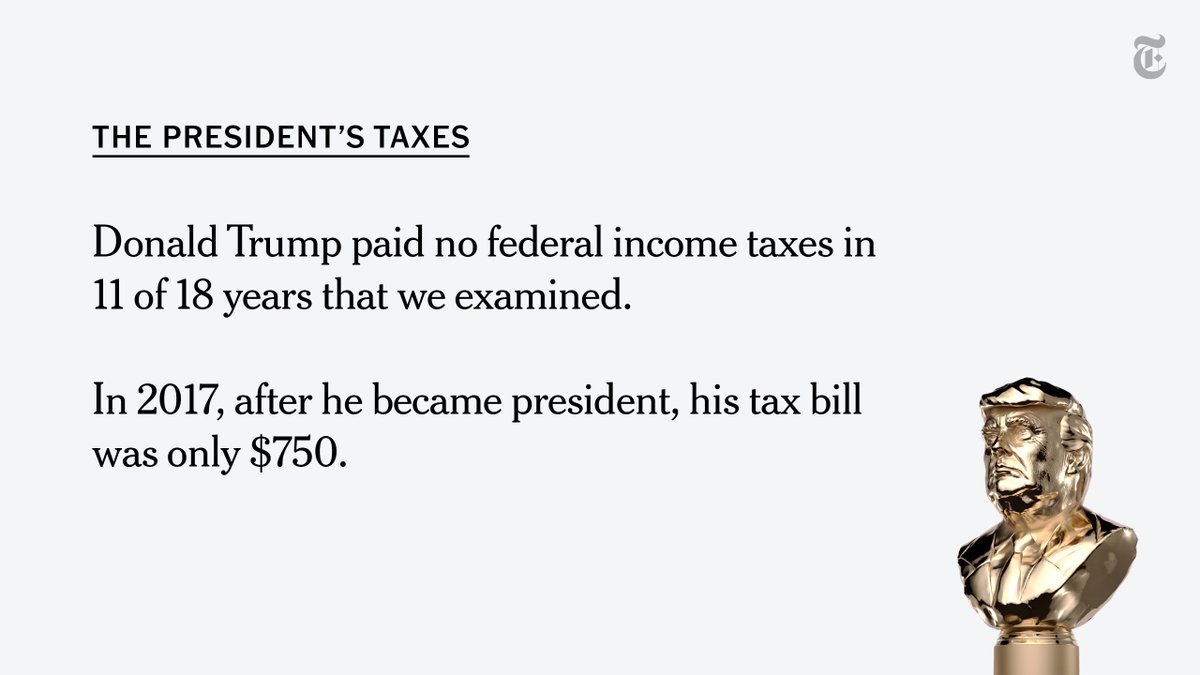 Here are some takeaways from our reporting on President Trump’s tax records, which show how he managed to avoid federal income taxes for much of the last two decades.  https://nyti.ms/36gD5KK 