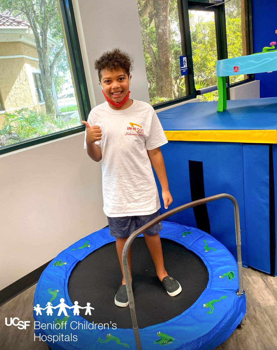 RT to congratulate Gio—he's doing great 2 months after his #BrainSurgery! After a ruptured #AVM left him in a coma for several weeks last year, Gio traveled with his parents from Florida to #SF for surgery with Dr. Abla! Now he's back to school, video games &amp; trampoline jumping!