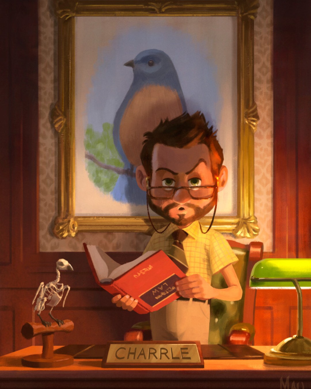 on Twitter ""Portrait of a Bird Lawyer" by MauArtist