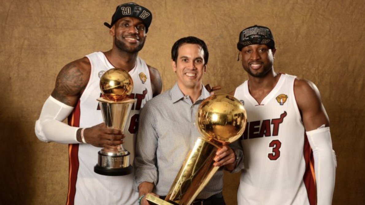 1) Head coach Eric Spoelstra started his Miami Heat career as a video coordinator back in 1995.Since then, he's worked his way from the video room to 3x NBA Champion and is regarded as one of the best coaches in the NBA today.The lesson? Keep going.