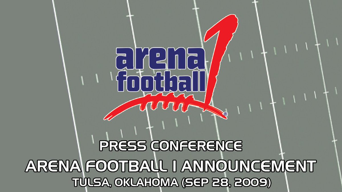 ArenaFan's tweet photo. #OTD in 2009: Arena Football 1 is officially introduced. Sixteen teams were initially announced. The league is a combination of former AFL and af2 teams.

Listen to the full press conference: https://t.co/0B4F5NZOwV

#AFLHistory #ArenaFootball1 https://t.co/40URrmmOCk