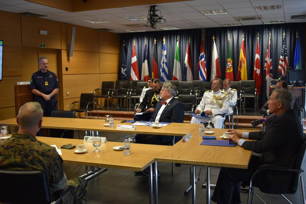 #ICYMI @STRIKFORNATO Deputy Commander, RAdm Guy Robinson OBE, and Chief of Staff, BGen Marcus Annibale, welcomed the Honorable Gregory J. Slavonic, the U.S. Under Secretary of the Navy (Acting), to our headquarter's today. Whole story: bit.ly/3i43Hkb