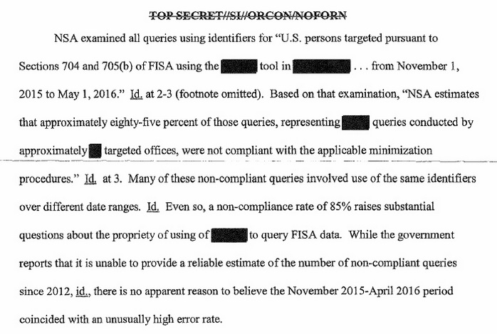 15. Keep in mind this contractor access to the bulk NSA metadata is a big deal. All of the FISA audits in the past six years have pointed out FBI contractors abuse their access to the database and unlawfully extract information without following fourth amendment protections.