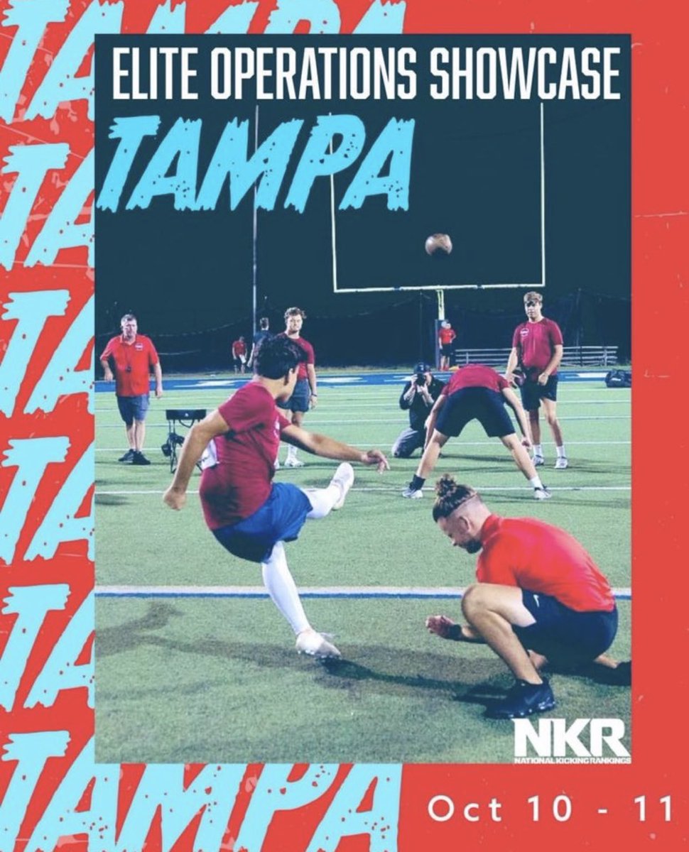 Excited to collaborate w/ @WorthGregory40 of <a href="/OneOnOne_NC/">OneOnOneKicking_NC</a> for our @NKR_Camps Elite Operations Showcase Tampa event on Oct 10-11!

Worth is a former D1 Punter, &amp; also coached at the D1 FBS level. @WorthGregory40 is a fantastic coach &amp; trains numerous K/P/LS on the east coast! 📈