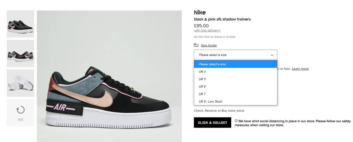 schuh black air force 1