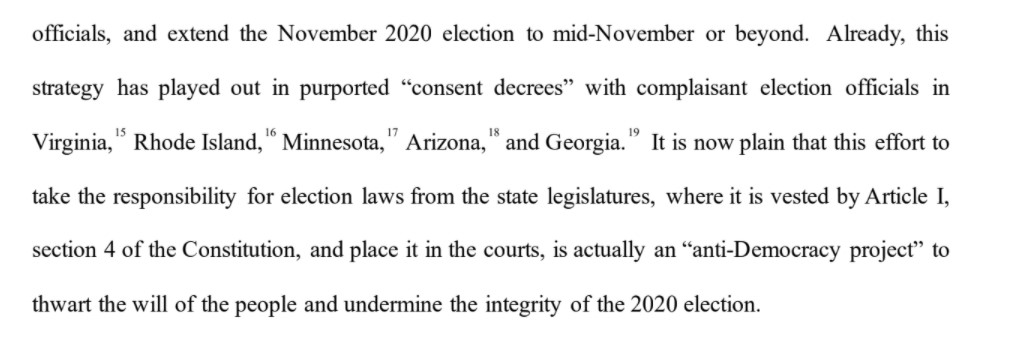 My hope is that at some point the  #NCpol media will take a more skeptical approach to ascertaining the motivations of Democrats in this national campaign to strip away protections meant to safeguard the most vulnerable voting method.From the lawsuit: