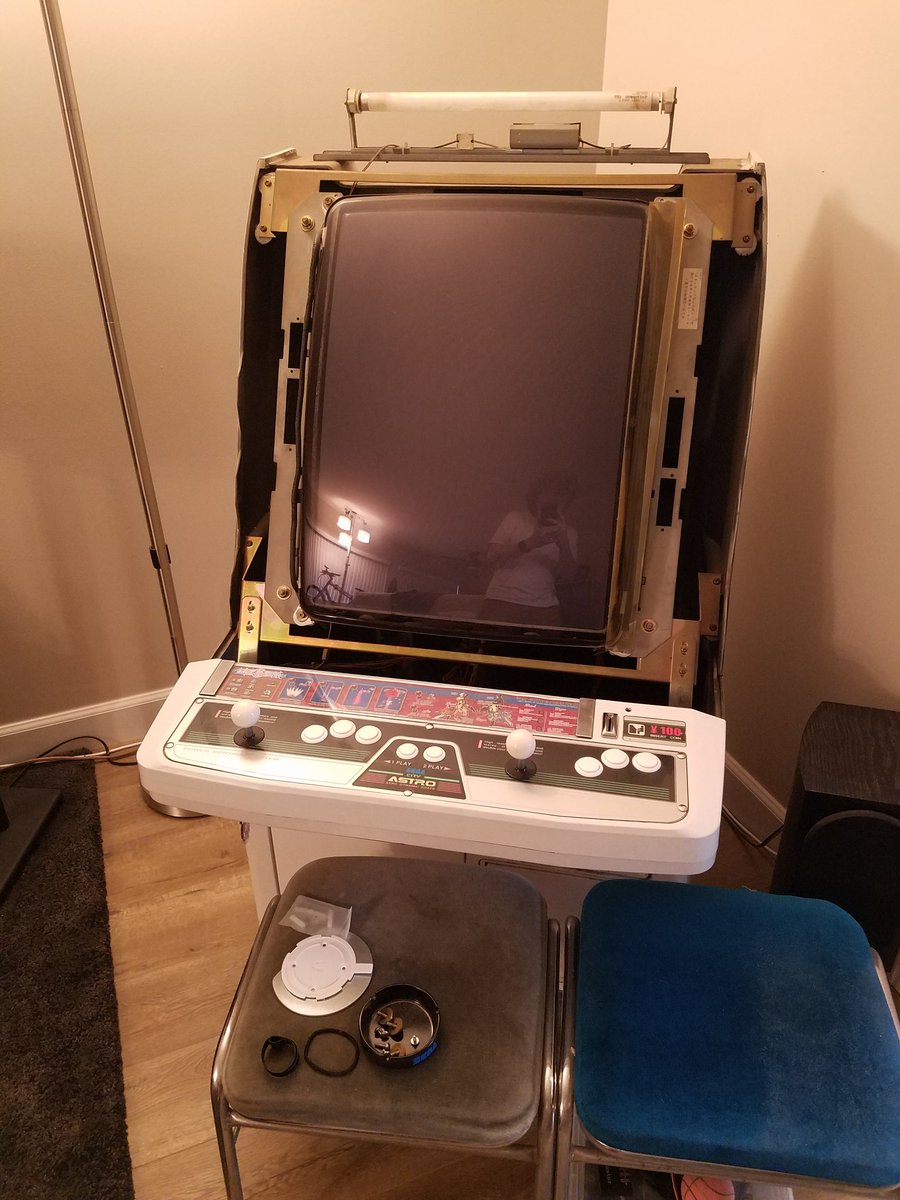 I didn't take any "before" pics, unfortunately. So heres where we are right now.Removed monitor surround and gave it a good clean. When I got the cab years ago I already put some work into the CP and PCB areas, but basically everything else is still a huge mess.