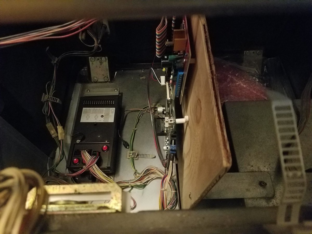 I didn't take any "before" pics, unfortunately. So heres where we are right now.Removed monitor surround and gave it a good clean. When I got the cab years ago I already put some work into the CP and PCB areas, but basically everything else is still a huge mess.