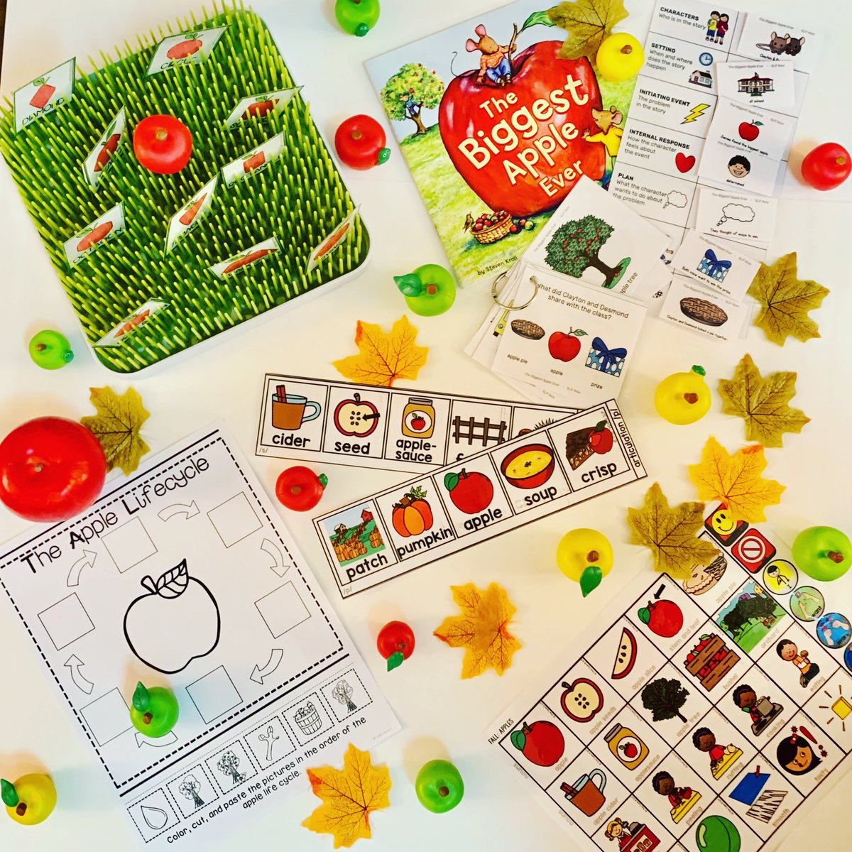 speechiewish's tweet photo. ๐ Such a perfect week to kick off our FALL themes with these โcoolโ Texas mornings! This week weโre ALL about APPLES๐๐๐๐๐ #itsFALLyall #CFISDSLP #elementarySLP https://t.co/BrDOFikV39