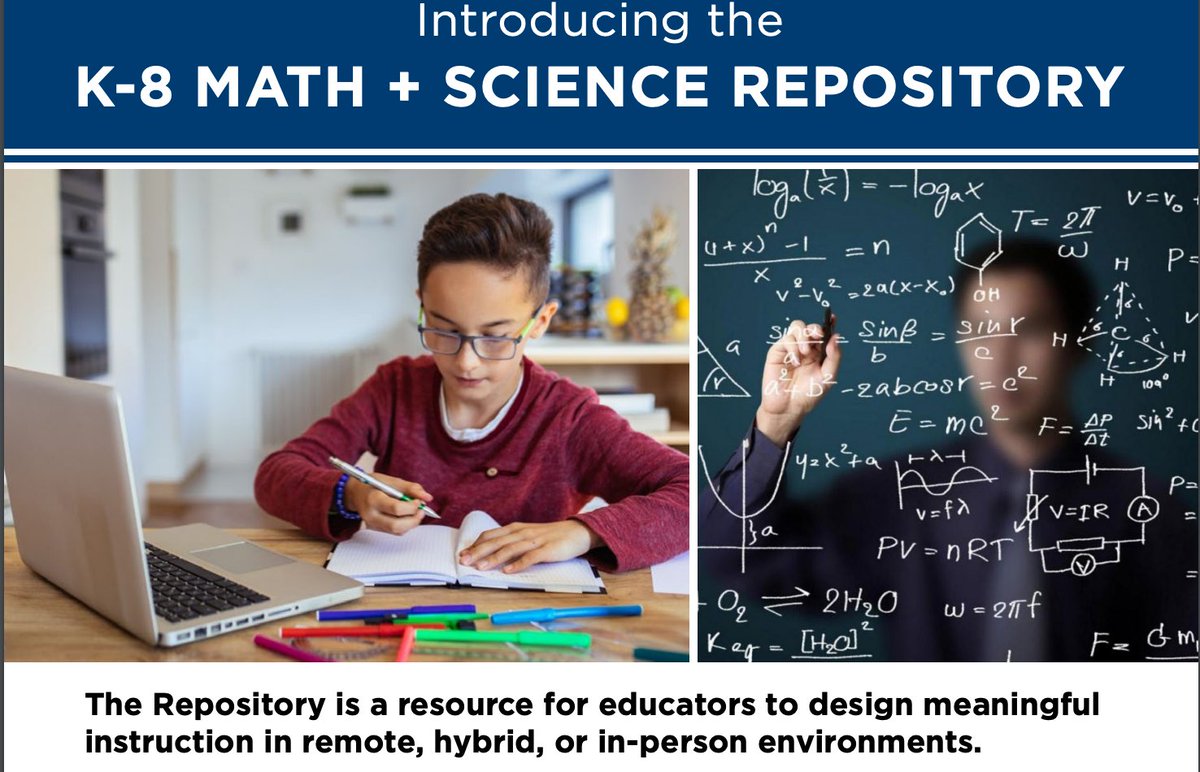 The CA Partnership for Math &amp; Science Ed <a href="/capmse/">capmse</a> has introduced their K-8 MATH + SCIENCE REPOSITORY- a resource for educators to design meaningful instruction in remote, hybrid, or in-person environments. See it here tinyurl.com/CAPMSEK-8Repos… <a href="/CCSESA/">sesa</a> <a href="/DLELnetwork/">DualLangNetwork</a> <a href="/ELnetworkSD/">ELnetworkSDCOE</a>