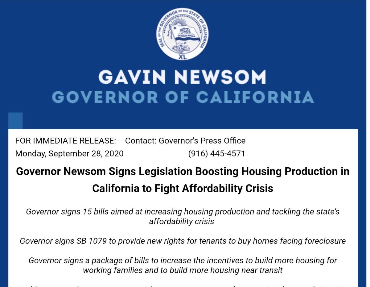 ColinParent's tweet photo. Holy moly @GavinNewsom
signed #AB2345 today!!!
This is bill from @LorenaSGonzalez is co-sponsored by @CirculateSD and based on the very successful affordable homes bonus in the @CityofSanDiego!
https://t.co/imTfRH201b https://t.co/oqRg7ymKQK