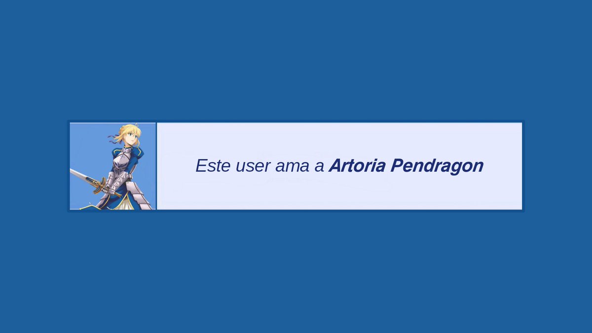 Este user ama a Artoria Pendragon 🗡