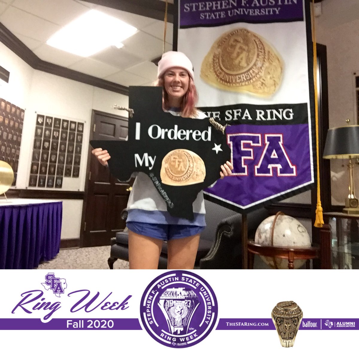 sfa_alumni's tweet photo. We had a blast at the first day of #SFARingWeek!

For those looking for SFA Ring answers, join us for a scheduled Zoom meeting at 9 a.m., 11 a.m., 1 p.m. or 3 p.m. by visiting https://t.co/eNyOiOIiSr.
 
For event details, visit https://t.co/SAVbuuveaD.

#LumberjackPride https://t.co/F9s7K6xVsk