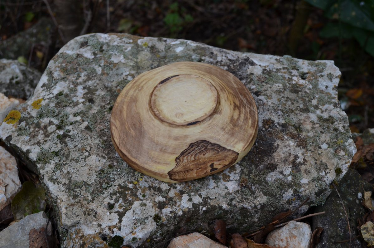 Small #walnut #bowl turned on the pole lathe 😃 #handmade