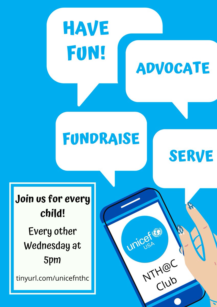 Come join us for our second meeting on September 30th at 5:00 pm! <a href="/NewTechCoppell/">New Tech High @ Coppell</a> #UNICEFmeets