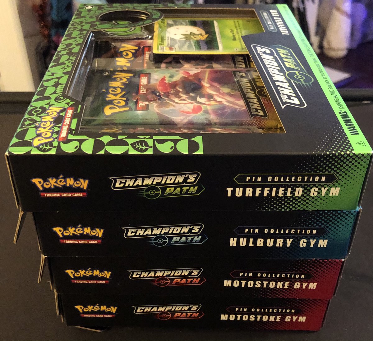 MrMrsPokemon's tweet image. Round 2 of Champions Path finds!  When all else fails check Barnes &amp;amp; Nobles!  4 more Dubwool V and 4 more pin boxes.  #dubwoolV #pinbox #championspath #playpokemon #ptcg #pokemon