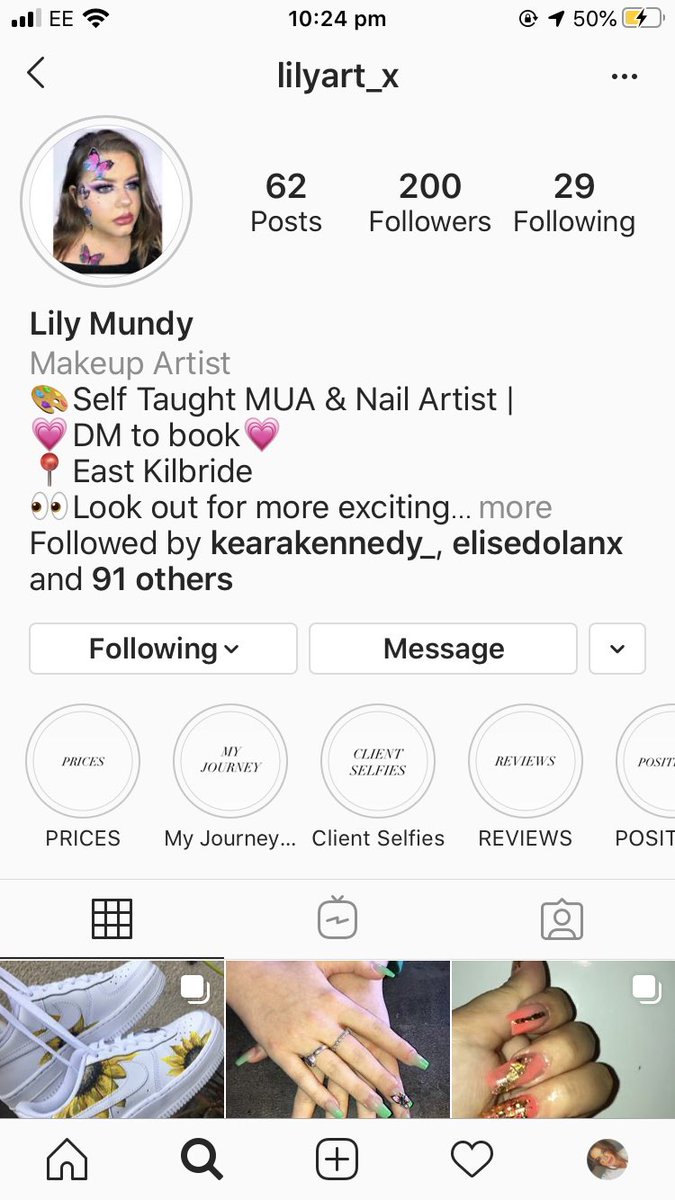 Lily_Mundy12's tweet photo. Self promo 🙃.... hi!! Help a gal out :) I’m a very small business based in East Kilbride and I do make up, nails and now custom trainers 😆... it would be so so appreciated if you could spare a second to check my insta out (lilyart_x) and go follow/share my page!! Thank you :)) https://t.co/bEz8TWR6kz