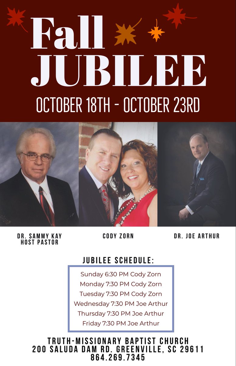 truthmissionary's tweet photo. Fall Jubilee 2020 with @CodyZorn and @DrJoeArthur https://t.co/K36qiSVMzZ