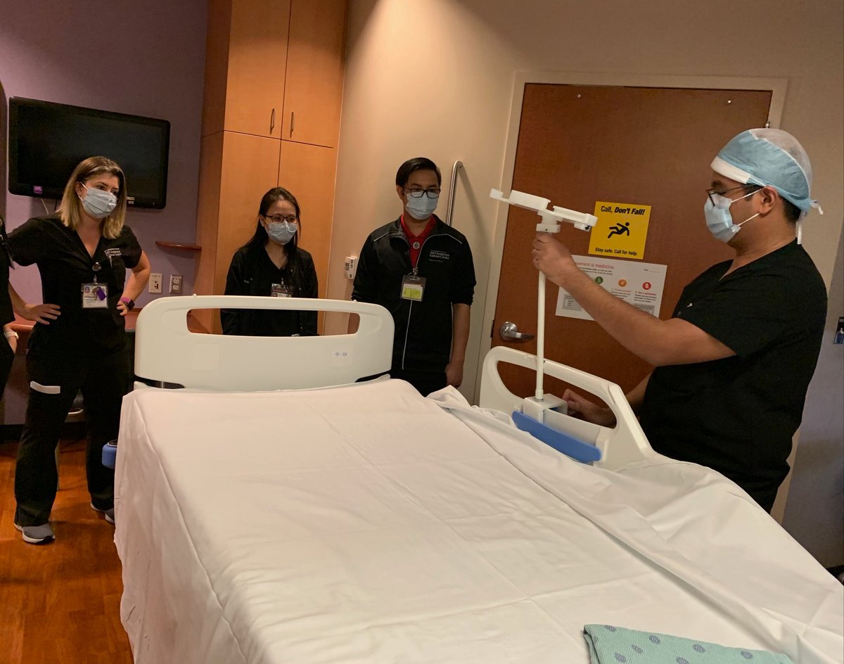 KSLim_MDA's tweet photo. Provisioning of iPads Day 1 Completed: Nursing Informatics in action supporting frontline staff in using the bedside iPad. #nursinginformatics #technology at the bedside #engagement #OneMDAnderson @ppisters @CarolPorterDNP @LavoniaThomas https://t.co/t7OmfvHLU2