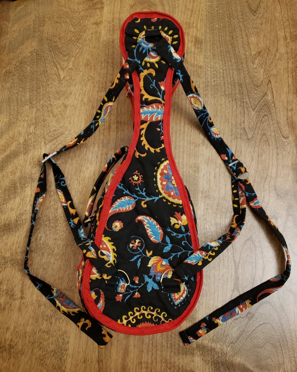 3/ I wanted to make a wearable soft case that could be washed (so no paper products), had removable handle & satchel/backpack straps. The neck needed to be supported with some storage space.If I did it again, I would have changed the assembly order to do that better. Alas!
