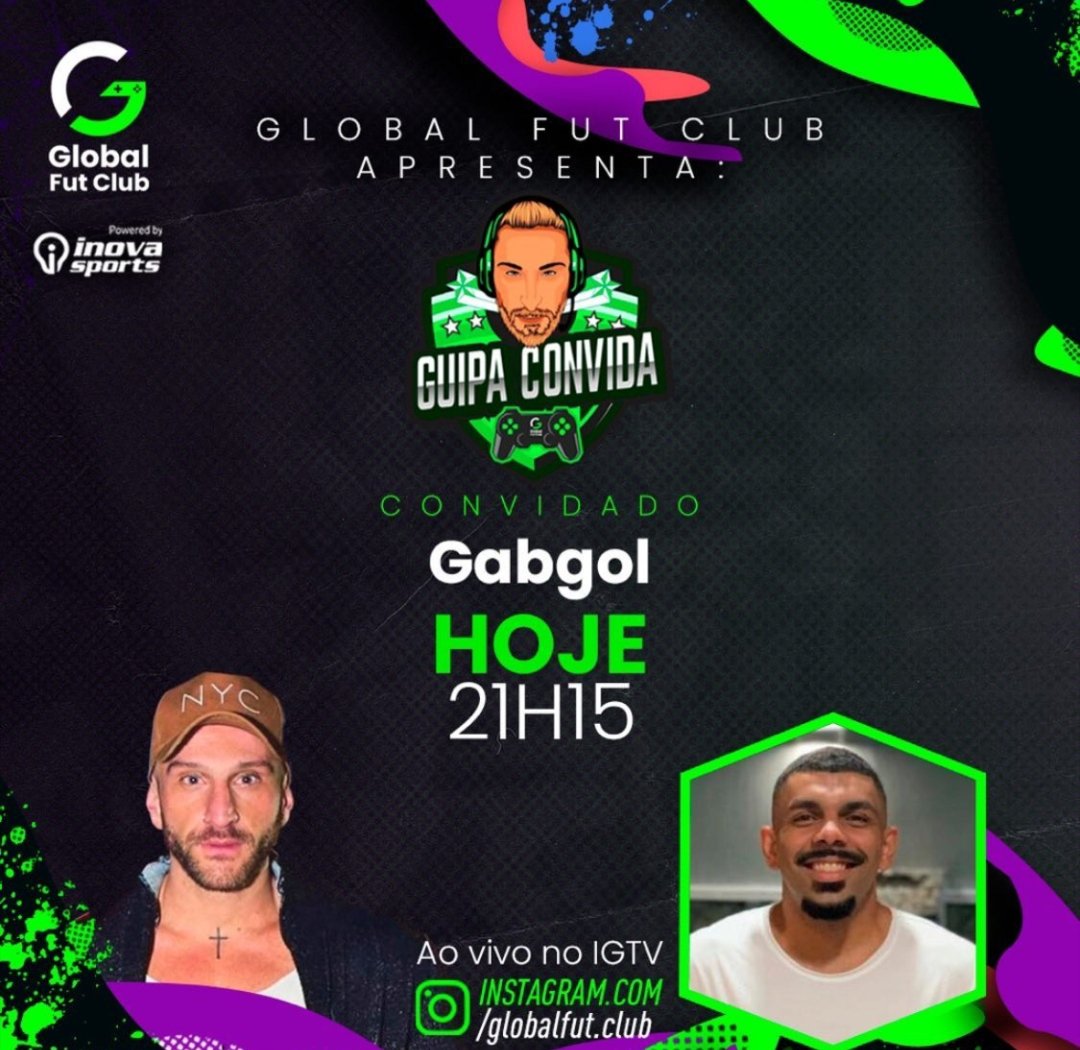 wolvesgamming's tweet photo. Hoje às 21h15, no Instagram da @globalfutclub_, o nosso jogador @NSE_Gabgol estará batendo um papo super bacana com o apresentador @guipaoficial. Você não pode perder! https://t.co/U4vk0Ftsml