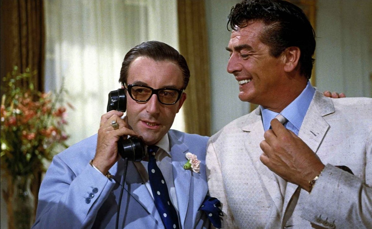 PeterFandom's tweet photo. Good night Twitter.. π¦π
I'm still enjoying the arrival of this movie. ππ
#AfterTheFox 1966. π¦
#PeterSellers as #AldoVanucci π
@BrittEkland as #GinaRomanticaπ
@VictorMatureNet as #TonyPowell πͺ https://t.co/J1asfejtvH