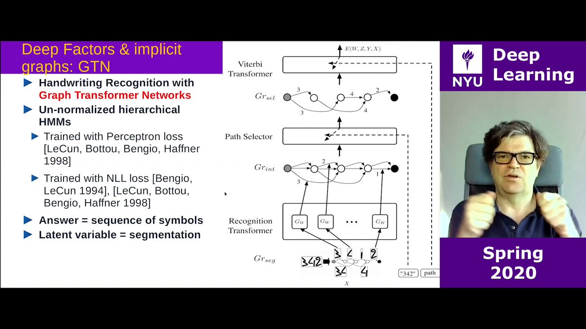 alfcnz's tweet photo. Week ⑭ videos 🎥 are up! 🎉

Lecture: https://t.co/kNh7yoXnka
Practicum: https://t.co/tu77YgjRkw
Transcript: https://t.co/rSN6NBmaRT

Learn about:
 • structured prediction with energy-based factor graph;
 • graph transformer net;
 • Viterbi algo;
 • Lagrangian backprop;
… https://t.co/4Xrxub8Ghz