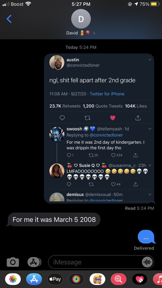 dudes birthday is 03/04/08