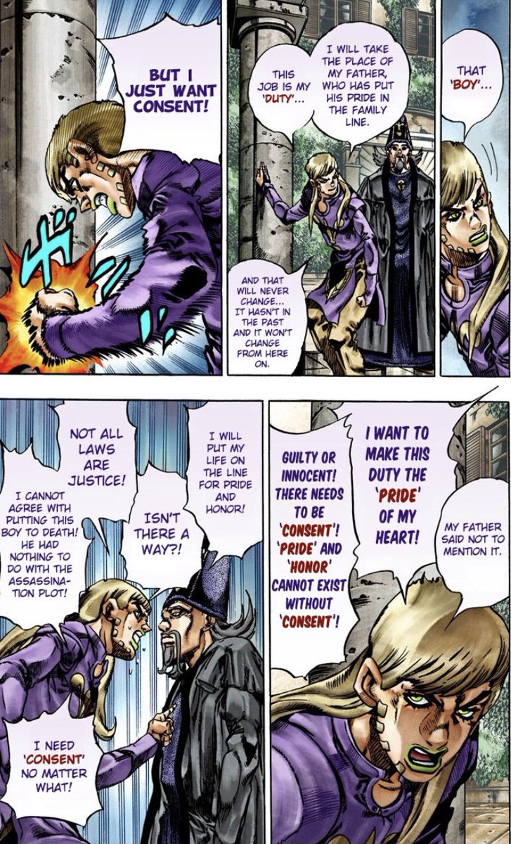 In Gyro’s backstory even he’s shown to be this (mostly) righteous person who’s willing to give up hundreds of years of familial expectations and his presumed true path in order to do what’s right.