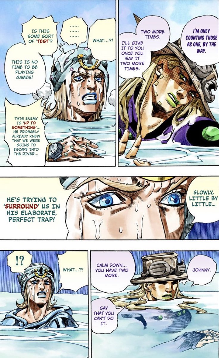 Self explanatory I just love these panels. Gyro literally puts his life in Johnny’s hands because he believes in him and TRUSTS him. And he’s the first person to really do so.