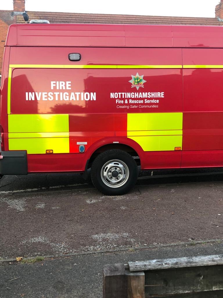 A late night tonight for NFRS Fire Investigators with <a href="/nottspolice/">Nottinghamshire Police</a> CSI Team. Another incident resolved by two very Specialist Teams. <a href="/MidsDog/">East Mids Fire Dog</a> #oneteam #fireinvestigation #multiagencyworking
