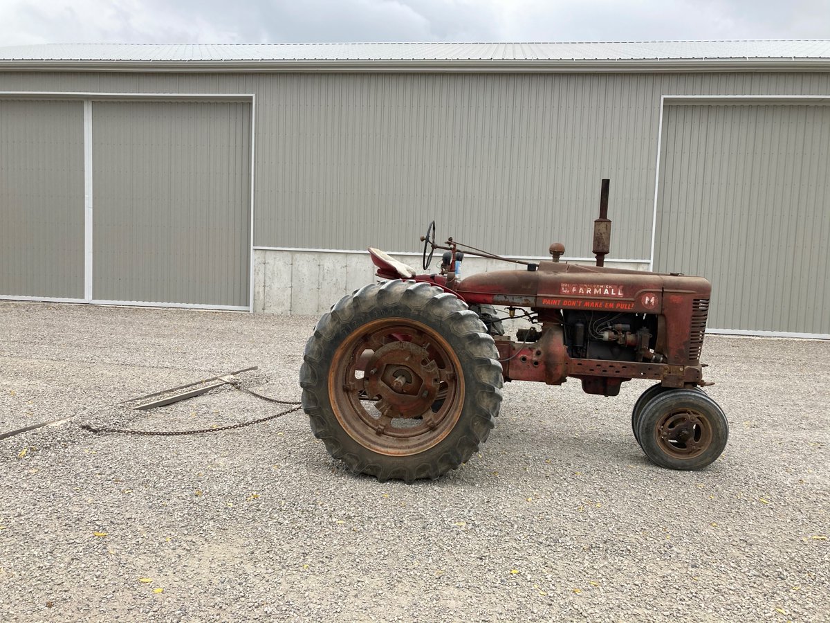 Grading the yard today with another old gem. That’s right, “Paint don’t make ‘em pull” but it does make them shiny!!