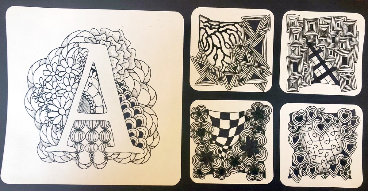 CWHSArtDept's tweet photo. Foundations of Art students make Zentangle Designs exploring line, pattern, and repetition! #ScoutRemoteLearning #WeAreWeiser https://t.co/Y0vY9dB41y