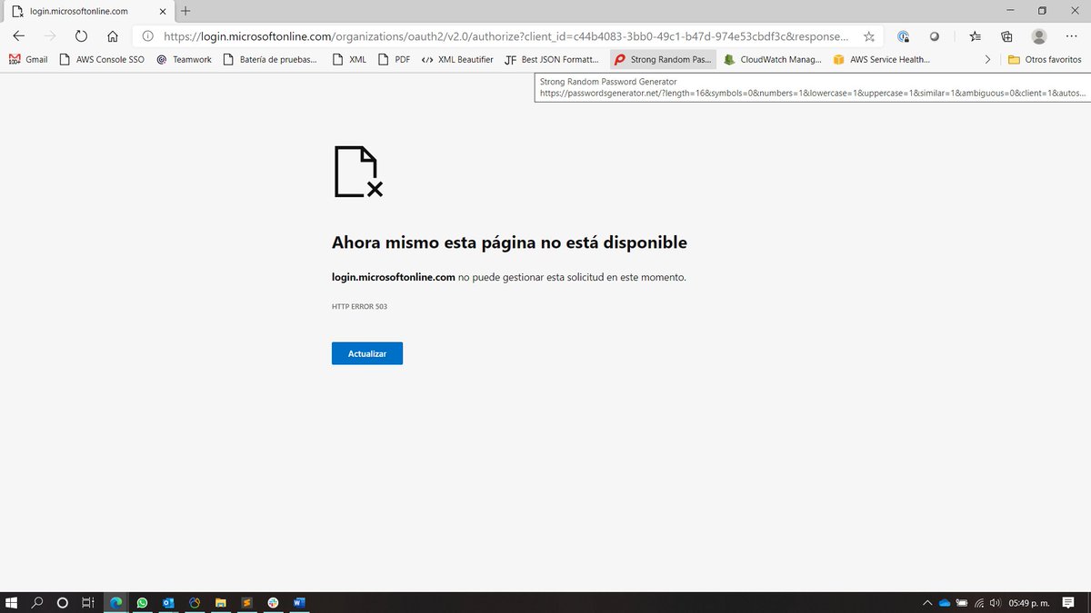 vikomex's tweet image. #Office365 #Azure down 🙃 y hace 15 días implementamos #WindowsVirtualDesktops a toda la organización 😩🤣