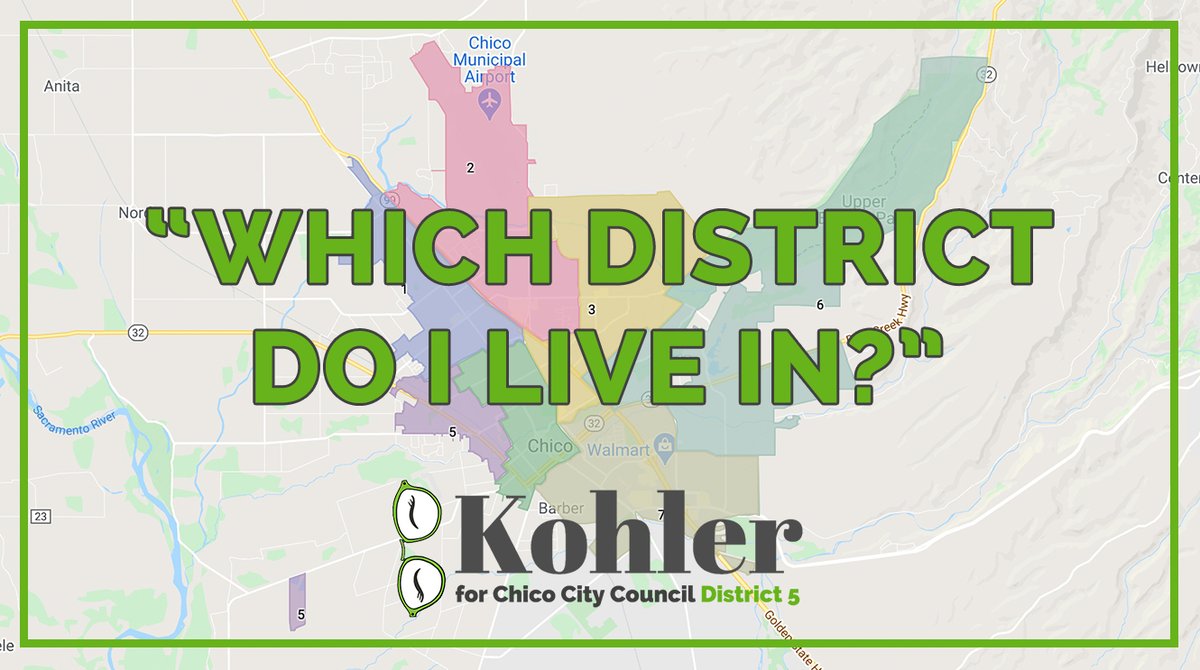 KohlerForChico's tweet photo. While talking to folks at the Farmer's Market this weekend, one of the first things people would ask me is: "how do I know which district I live in?"

To find your district, click the link below then type in your address in the top right! #ChicoCA

https://t.co/or1Pjd7aGk https://t.co/IuqXT5dJUO