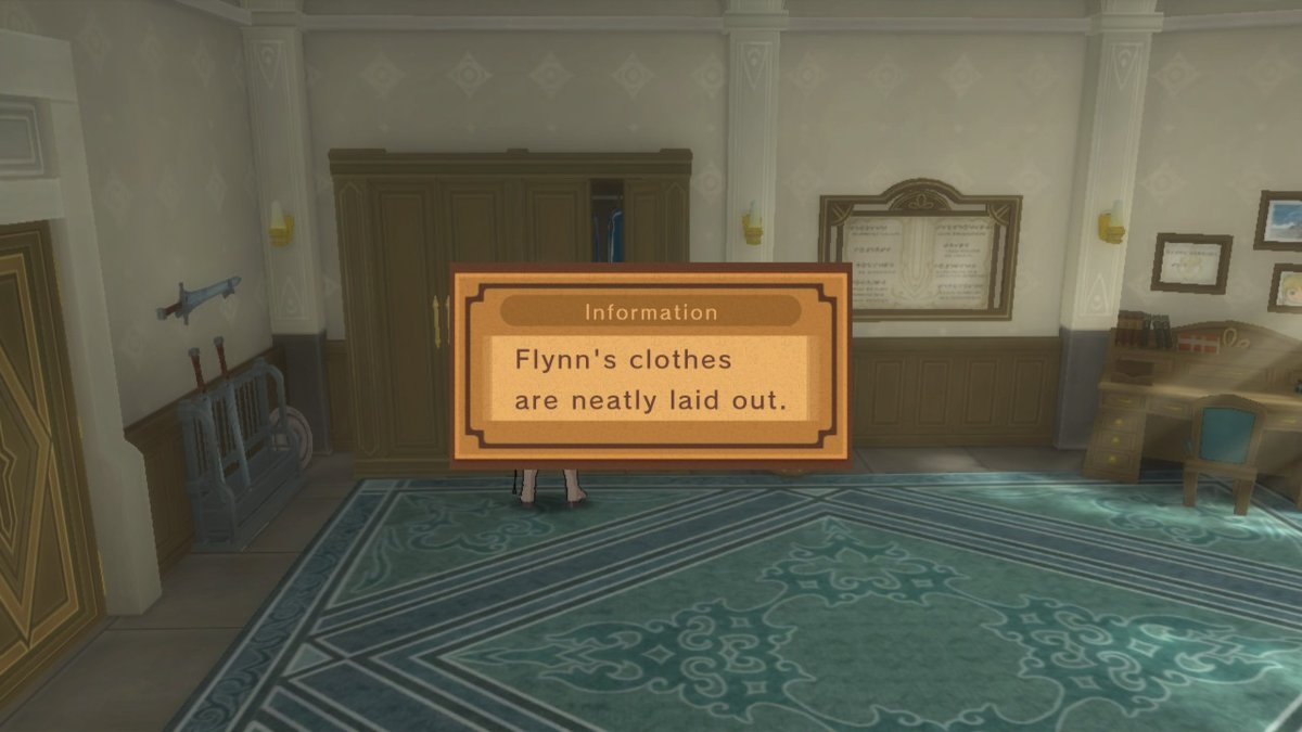 yuri at the other inns: wtf i cant just steal stuff in the vacant rooms that pple left behind :/yuri in flynns room: haha raid my bfs place and steal all his gummy worms  #TalesOfVesperia