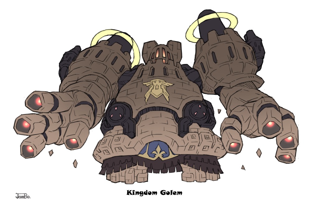 No57 Kingdom Golem 王都最終防衛用城壁型魔導ゴーレム 古の偉大 Jamboのイラスト