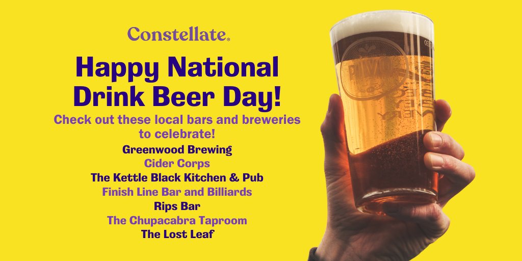 Constellate_AZ's tweet photo. #HappyNationalDrinkBeerDay! Please drink responsibly and locally! Check out these local bars and breweries and grab a pint today. https://t.co/QNwqE5YlNo