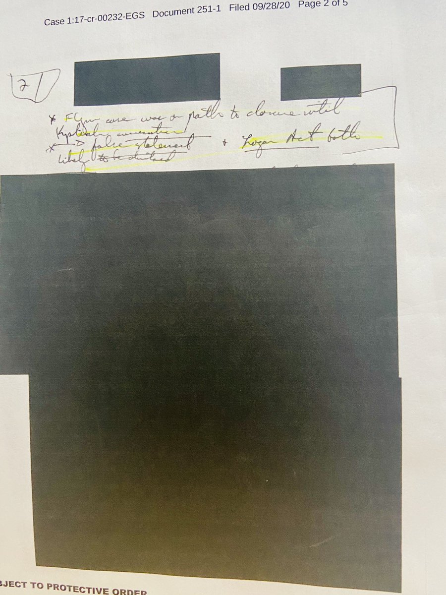 about Flynn with McCabe, former top FBI lawyer Baker + senior DOJ officials appear to be Dana (Boente) Tash (Gauhar), (Mary) McCord, Scott (Schools) among others. Page 2: “Flynn case was on path to closure until (Amb) Kysliak (sic) conversation. False statement likely to be