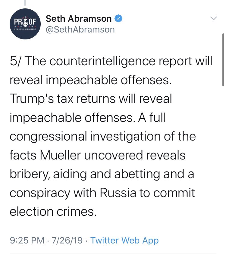 No left-wing conspiracy theory would be complete without  @SethAbramson. I read the 30 tweets before this (and plenty after it) so that you didn’t have to.
