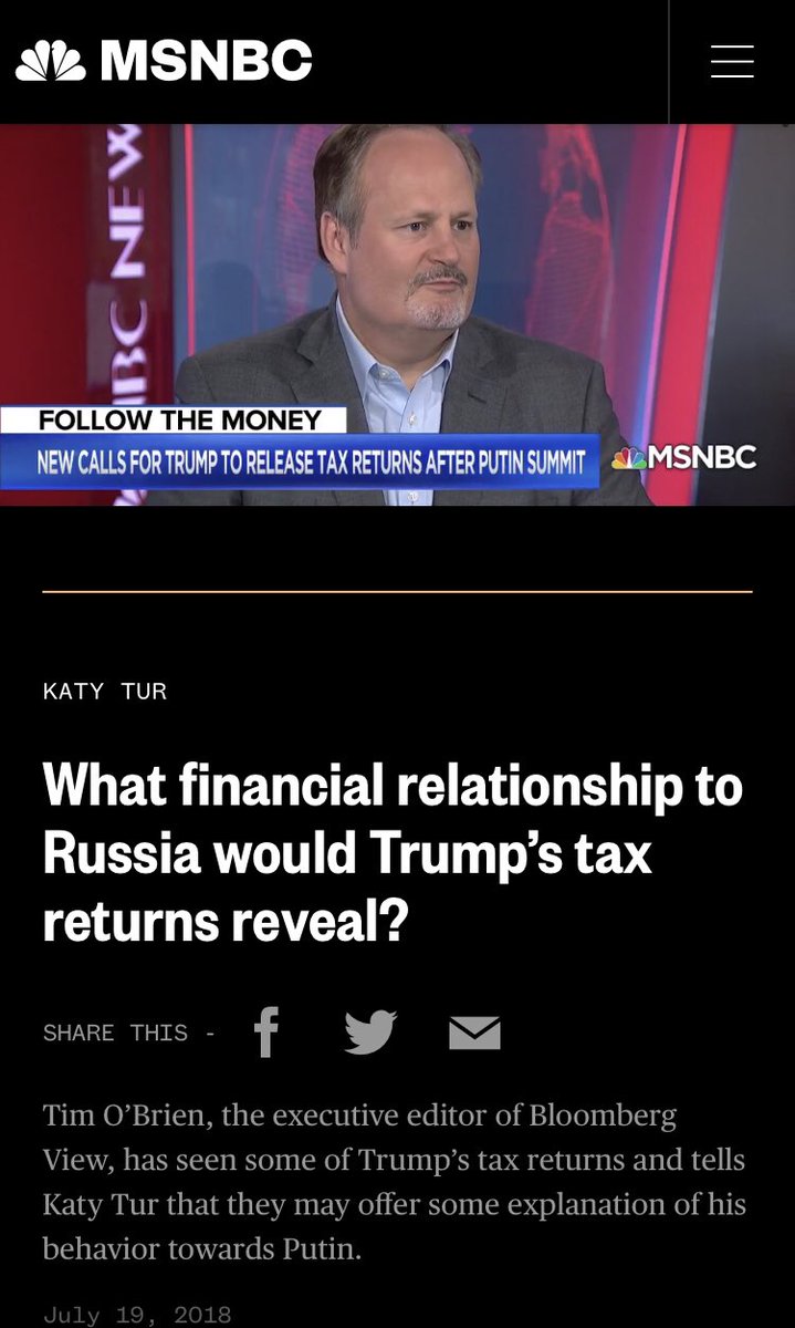 I’m exactly zero percent surprised to see that chief Russian collusion cheerleader  @MSNBC got in on this one. Also featuring  @KatyTurNBC and  @TimOBrien.