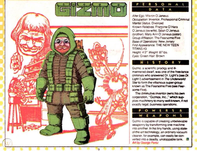So I'm watching the original Teen Titans and I didn't know that Gizmo was such a GREMLIN of a man. 