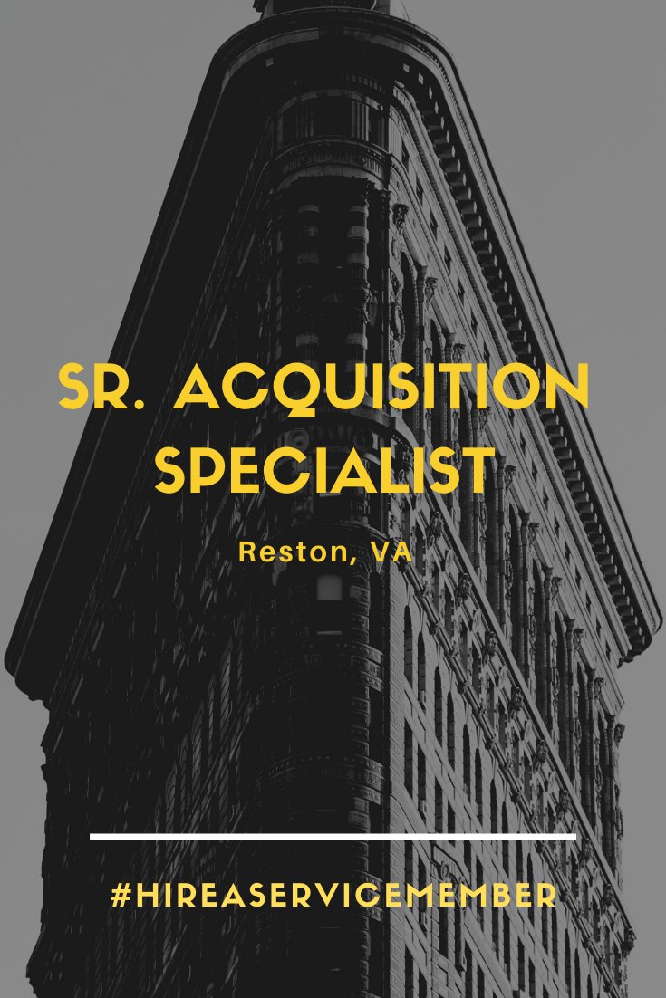 #Hiring Sr. Acquisition Specialist in #Reston, #Virginia
Job Listing bit.ly/NGESPSrAS
Placement contact Farha (bit.ly/NGESPFF)
#JobSearch #OhioMeansJobs #HireAServiceMember #NGESP #MilitaryJobs #TechJobs #ITJobs #RemoteJobs #HireMe #WFH #AnalystJobs #HireMilitary