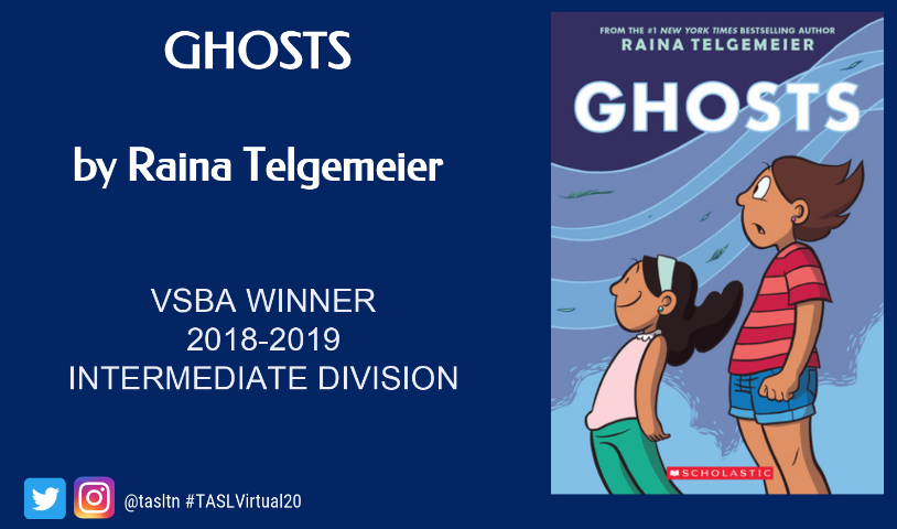 TASLTN's tweet photo. We had fun celebrating the winners of the most recent
@VSBA_TN Awards this past weekend. This award is voted on by the children of Tennessee. One more round of applause for Ghosts by @goraina! #intermediatedivision 👏👏👏 https://t.co/zhvKuG6BeV