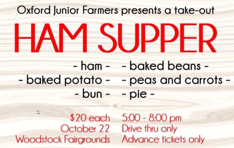 Help support Oxford Junior Farmers  in giving back! Tickets are $20 each with proceeds going to the Oxford County food banks. Contact myself or any other Oxford Junior Farmer to get your tickets today!!