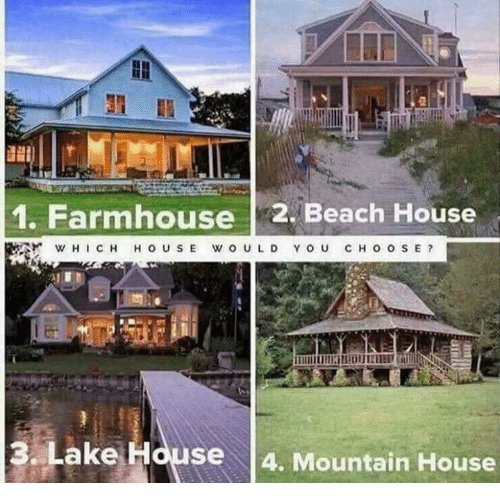 MikeMovesPPL's tweet image. I think I would pick Beach or Lake house, what about you?
